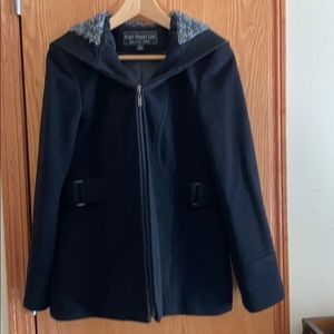 Wool hip length winter coat.